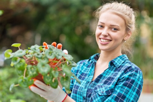 Healthy green lawn care in Marks Gate with neat grass and garden upkeep